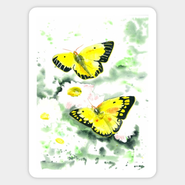 Yellow Butterflies Sticker by CorinneMatus